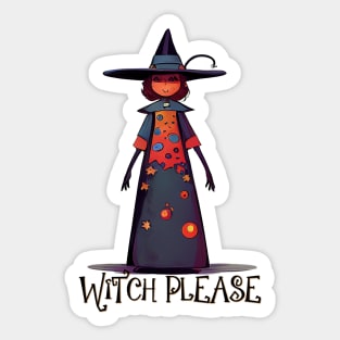 Witch Please, Cute Witch Sticker